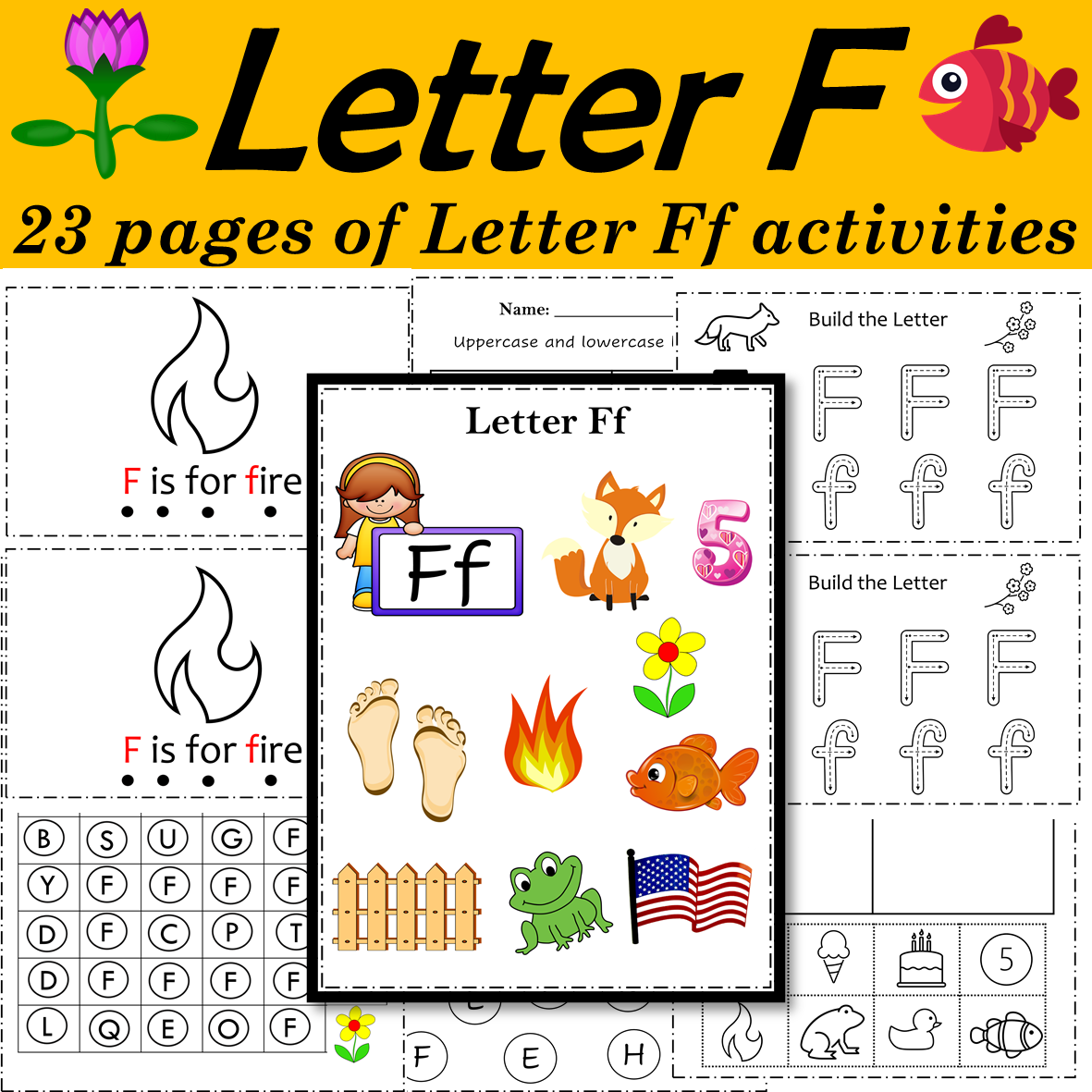 Alphabet Letter of the Week F Activities - Printable PDF