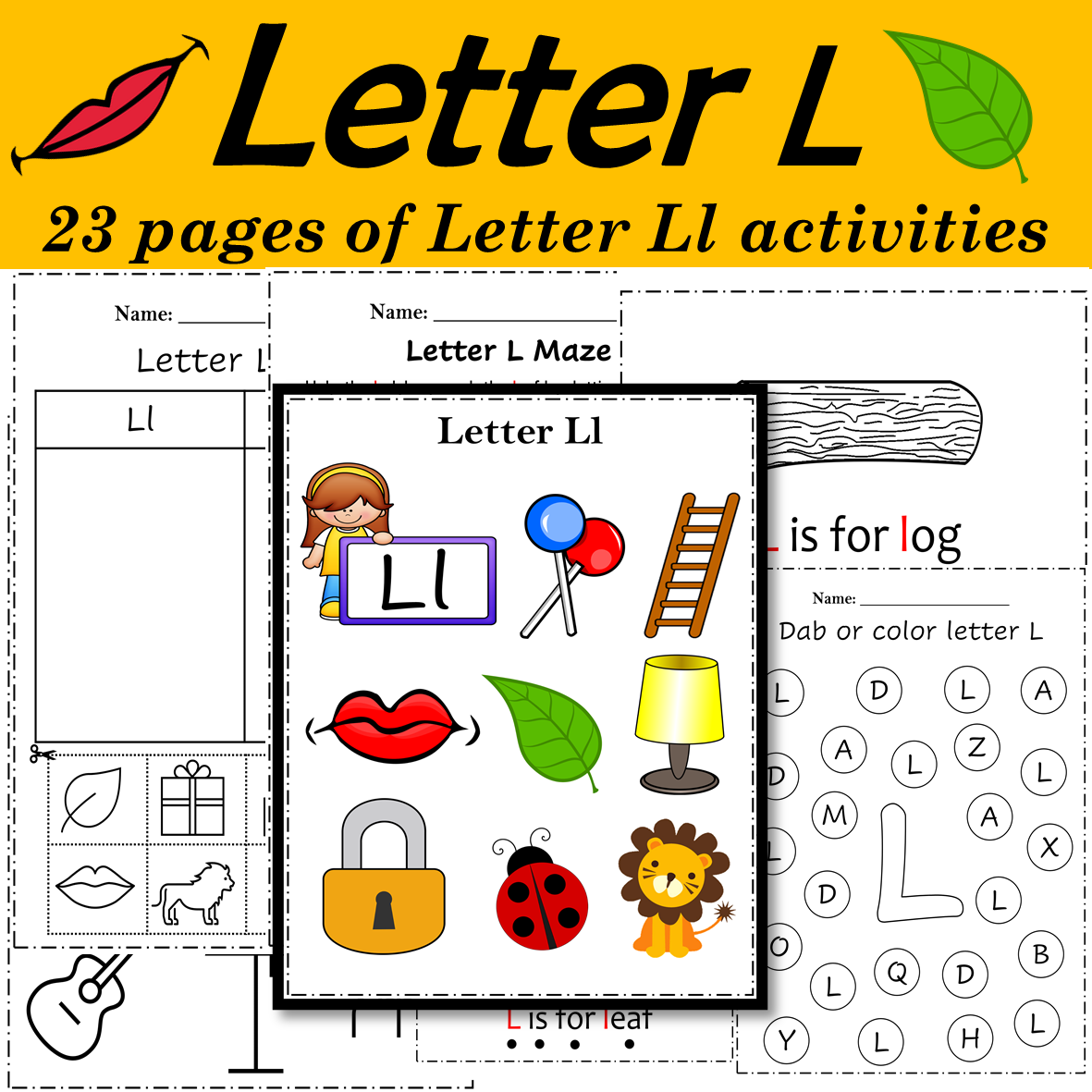 Alphabet Letter of the Week L Activities - Printable PDF