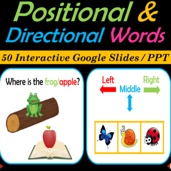 Positional Words and Directional Words - 50 Google Slides & PowerPoint
