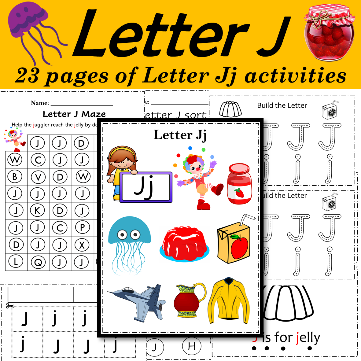 Alphabet Letter of the Week J Activities - Printable PDF