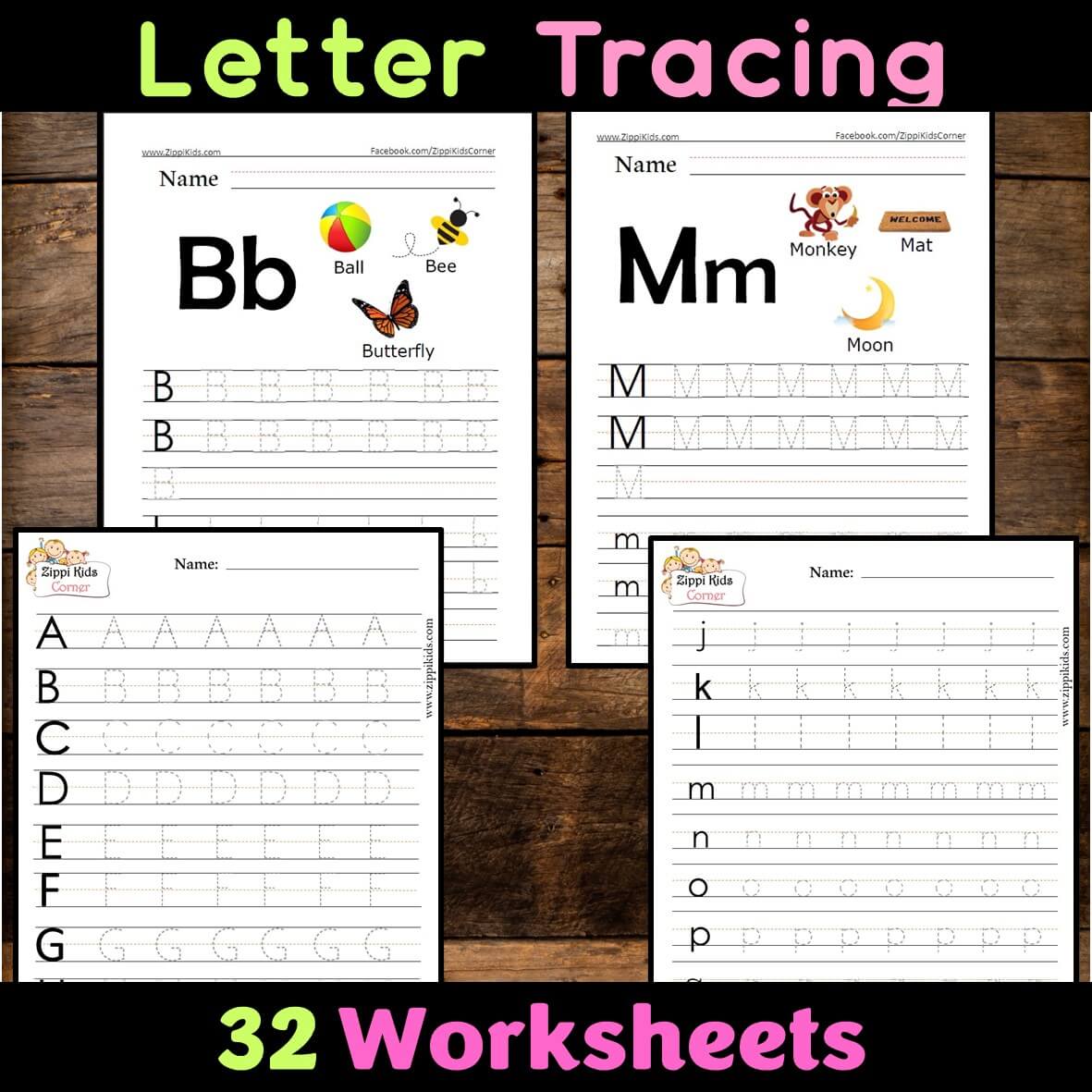 ABC's Tracing Worksheets Bundle, Letter Tracing Worksheets
