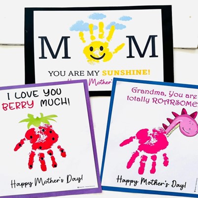 You are totally ROARsome - Dinosaur - Father's Day - Handprint Art