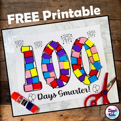 100 Days of School Fine Motor Activity, 100th Day of School craft