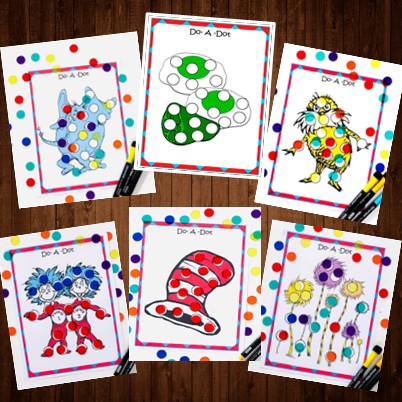 Dr. Seuss Do-A- Dot Printable for Preschool