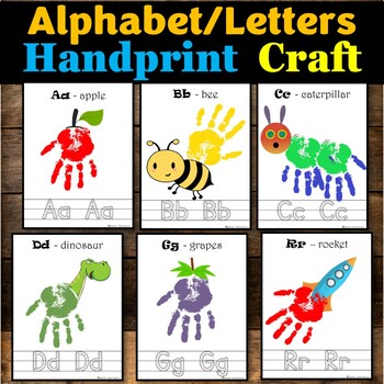 Alphabet Handprint Craft, Aa- Zz Letter Handprint Art Book