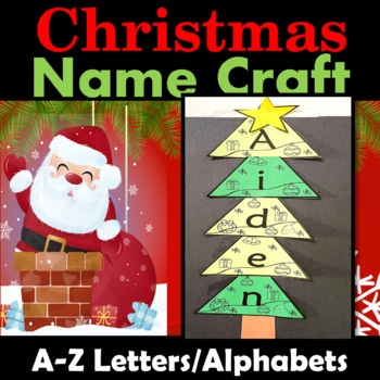 Christmas Tree Name Craft, Christmas Activities Holidays