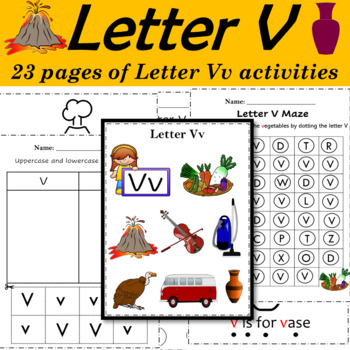Alphabet Letter of the Week V Activities - Printable PDF