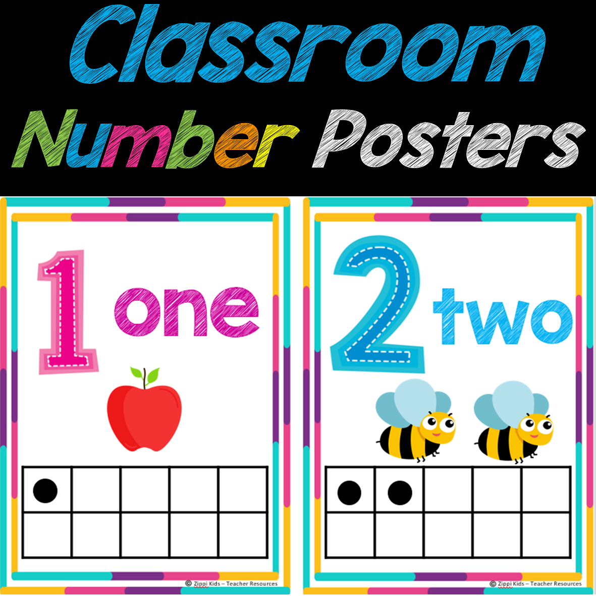 Number (1-20) Posters for Classroom Decor | Number Chart, Back to School