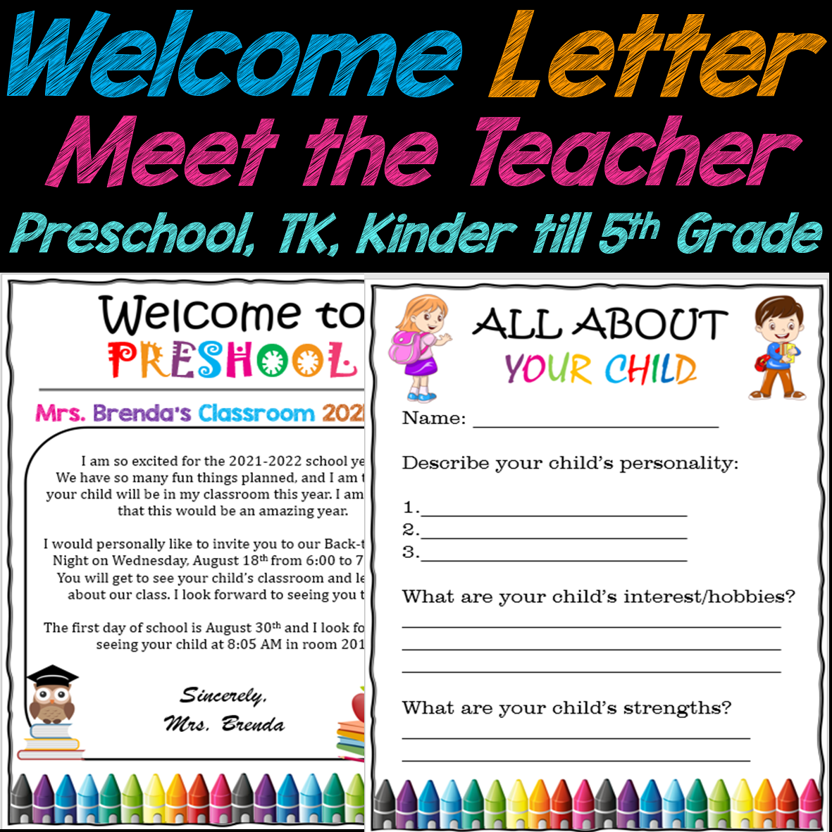 Welcome Back to School Parent Information Template Flip Book - Hands-On  Teaching Ideas