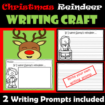 Christmas Writing Craft Activity, Rudolph Reindeer Craft, NO PREP