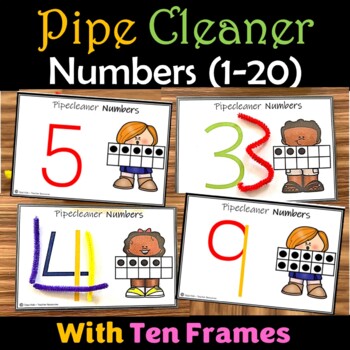 Pipe Cleaner Number Activities, Morning Tubs, Math Centers, Ten frame counting