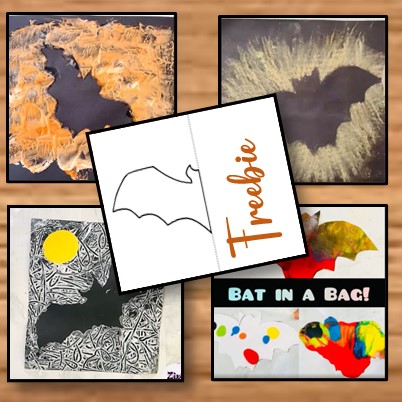 FREE Bat Template for Halloween Art and Craft