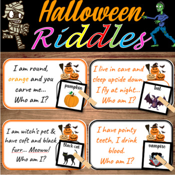 Halloween Riddles "Who Am I?",  Brain Breaks, Halloween Party game
