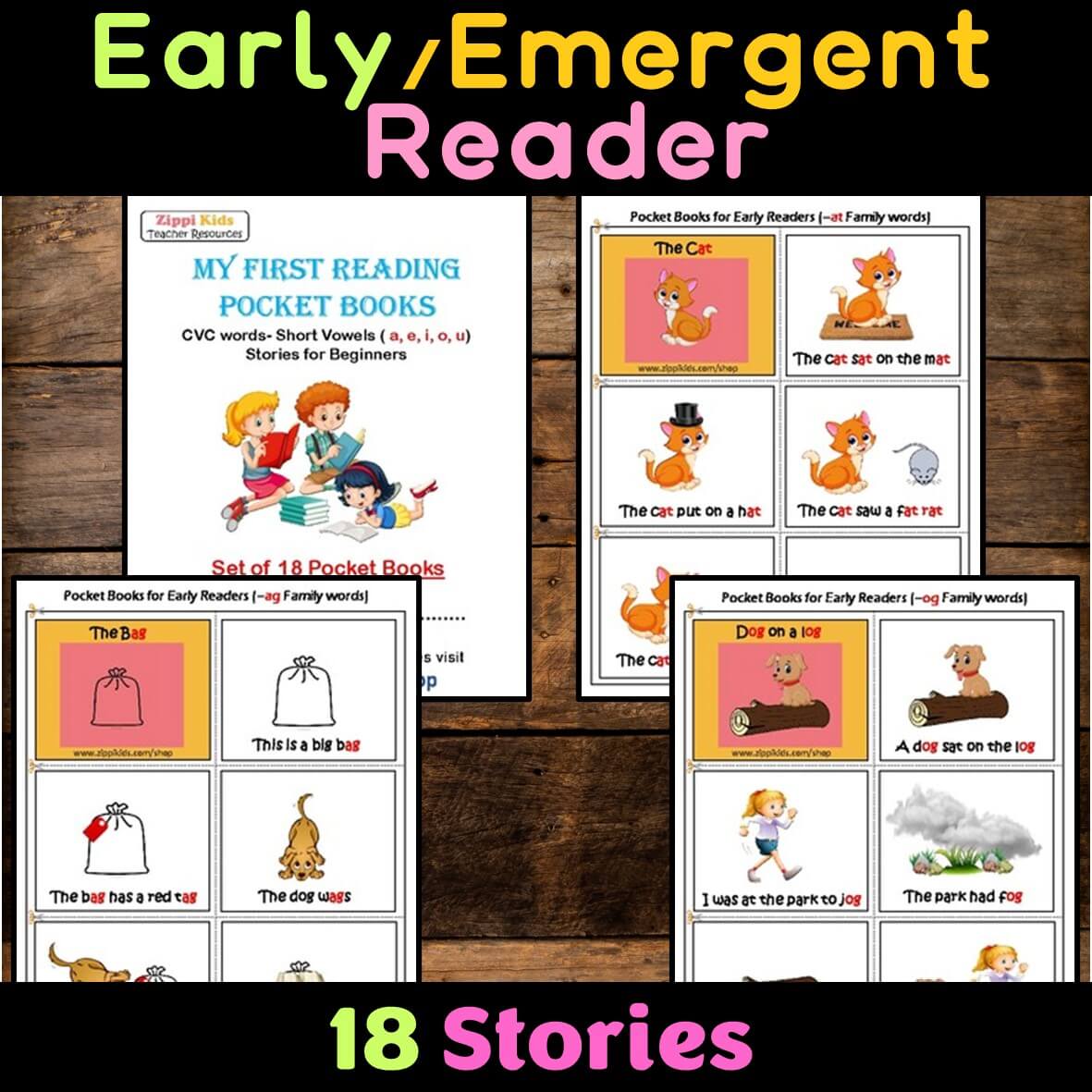 Early/ Emergent Readers, CVC words, Phonics reading, Sight Words practice