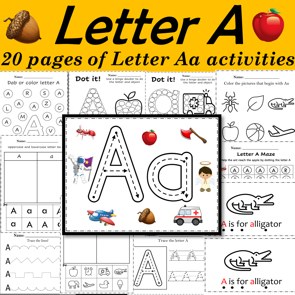Alphabet Letter of the Week A Activities – Alphabet Printable
