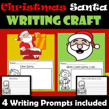 Christmas Writing Craft Activity, Santa Writing, NO PREP Writing