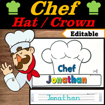 Chef Hat Editable Name | Community Helpers Week Craft | Community Helper Hat