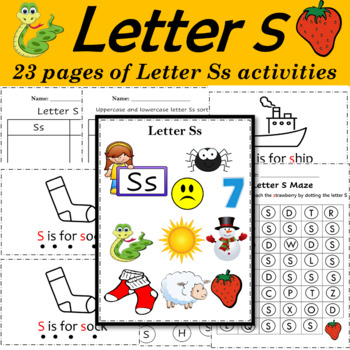 Alphabet Letter of the Week S Activities - Printable PDF