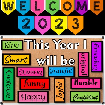 New Years Bulletin Board Decor idea - New Years Door kit