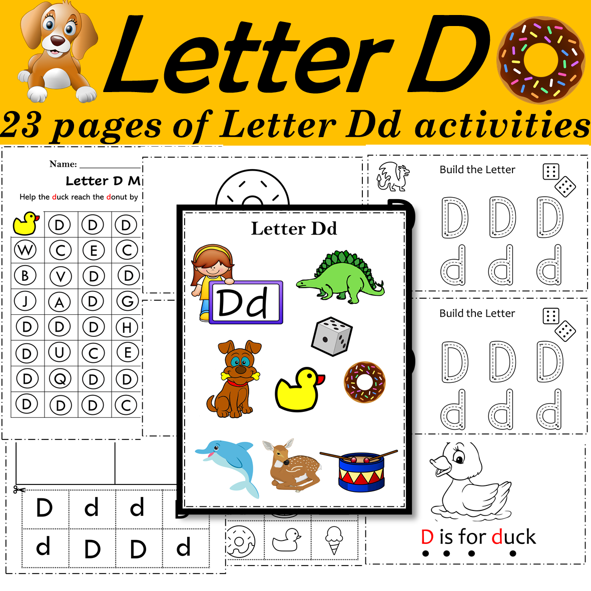Alphabet Letter of the Week D Activities - Printable PDF