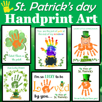 St Patricks Day Handprint Art, Keepsake Art, St Patrick's Day Activities Craft