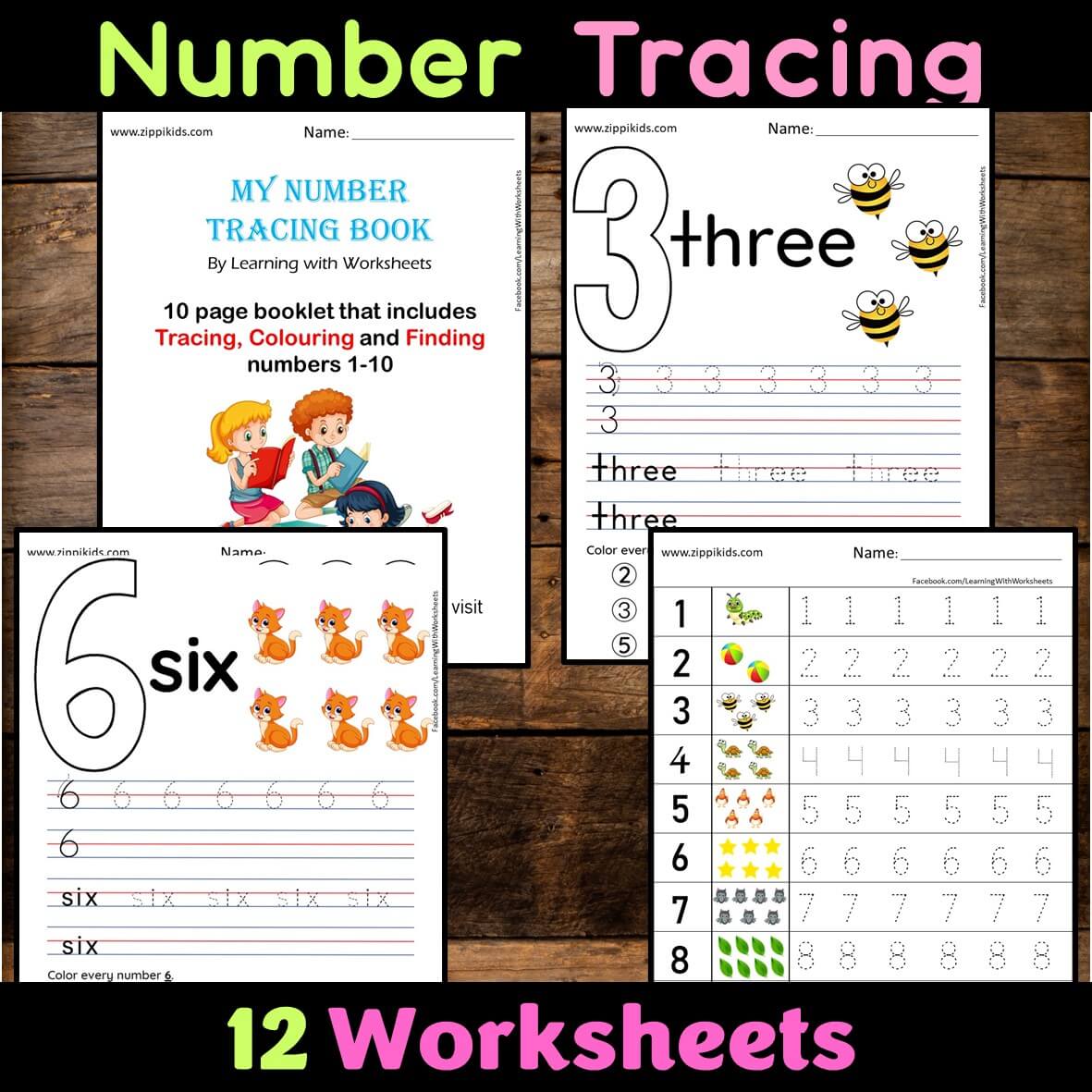 Numbers Tracing Worksheets Bundle