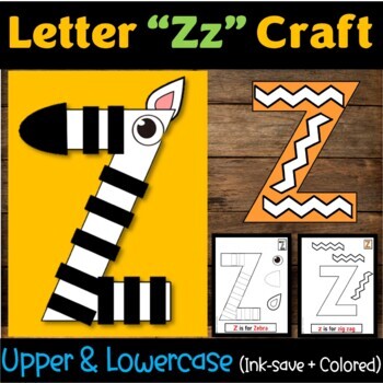 Letter "Zz" Alphabet Craft, Letter of the Week - Letter "Z" Craft