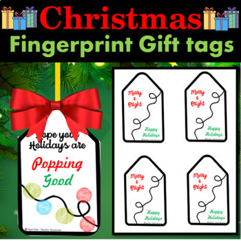 Christmas Holiday Gift Tags (#5) Printable Labels POP IT Tags keepsake (PDF)