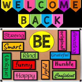 Welcome Back Bulletin Board (Editable) - Back to School Letters & Numbers
