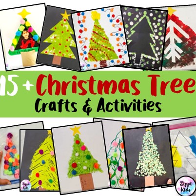 Pom Pom Christmas Tree Printable Craft - Messy Little Monster