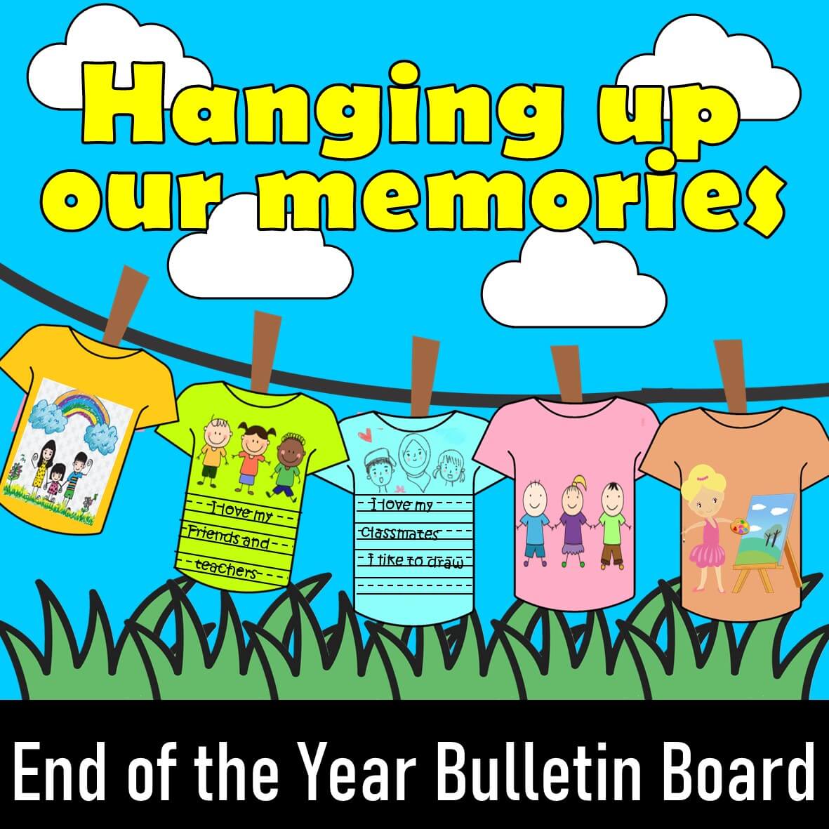End of the Year Bulletin Board, June door decor ideas. Hanging up our Memories