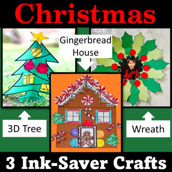 Christmas Craft Activities, Tree, Wreath, Gingerbread Man, Winter Holidays around the world Craft