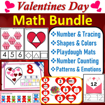 Valentine's Day Math Task Cards Bundle Activities