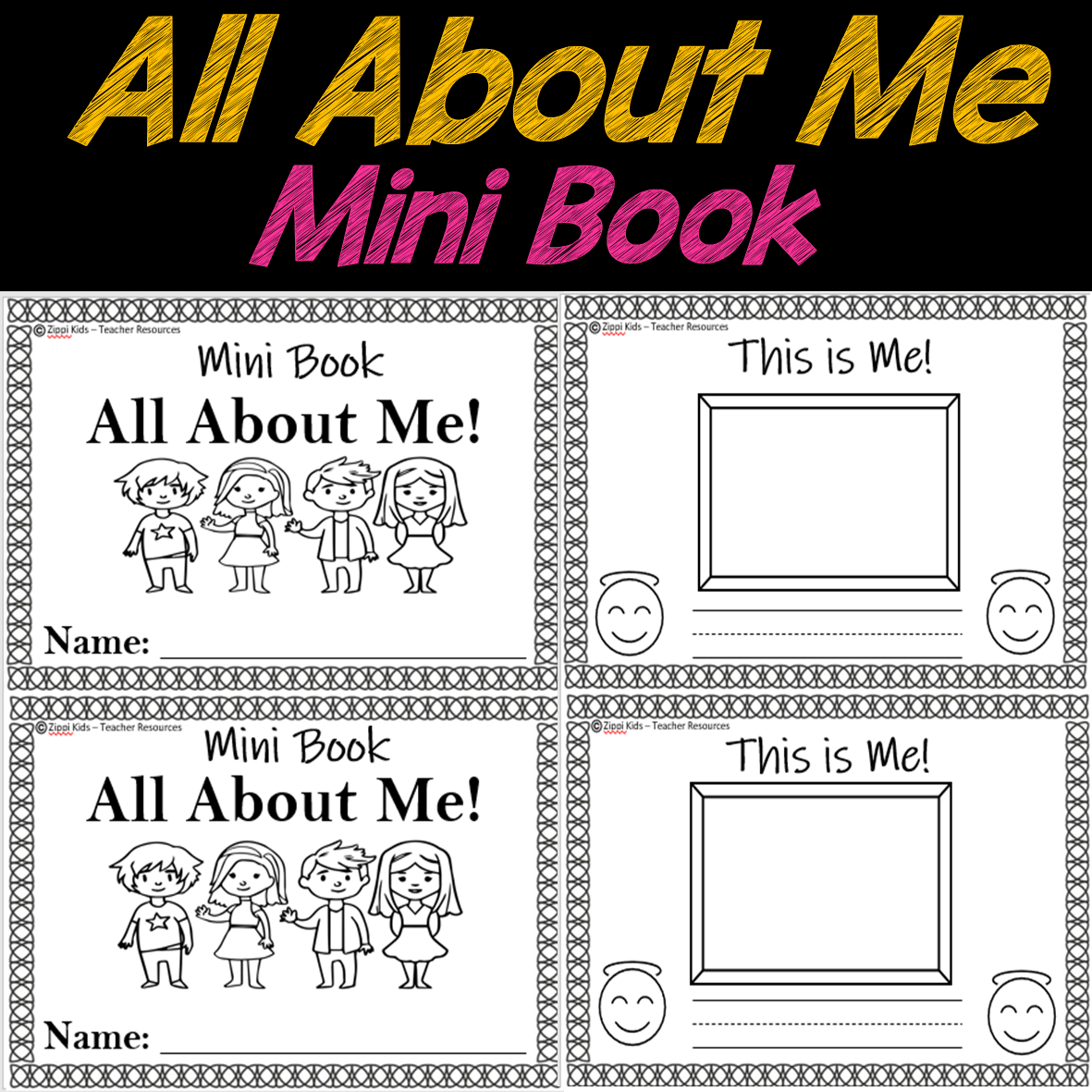 All About Me - Mini Book | Back to School | Emergent Reader Prek, Kindergarten