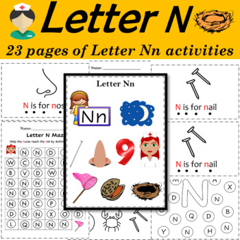 Alphabet Letter of the Week N Activities - Printable PDF