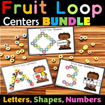 Fruit Loop Activities, Letters/Alphabets, Numbers, 2D Shapes for Morning Tubs