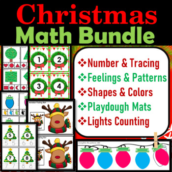 Christmas Math Task Cards Activities, Math Centers