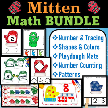 Mitten Math Task Cards, Winter Activities
