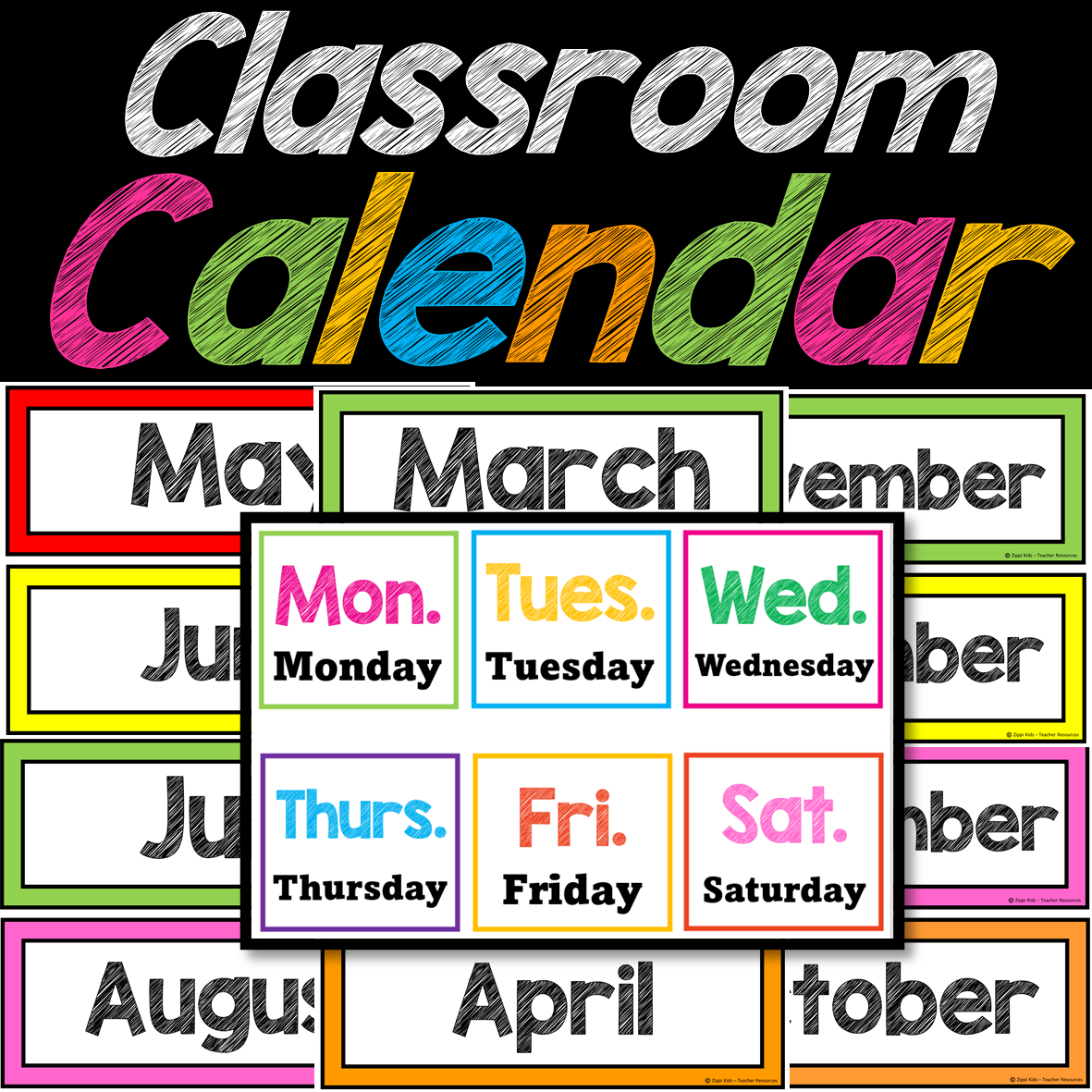 Calendar , Days of the Week, Months , Numbers, Days in School | Back to School