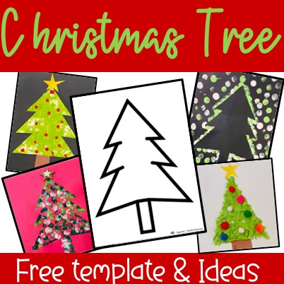 FREE Christmas Tree Template for Preschool Crafts