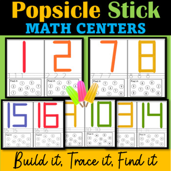 Popsicle Sticks Number Activities 1-20 | Math Centers