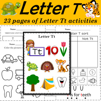 Alphabet Letter of the Week T Activities - Printable PDF