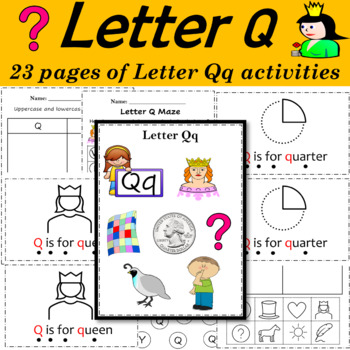 Alphabet Letter of the Week Q Activities - Printable PDF