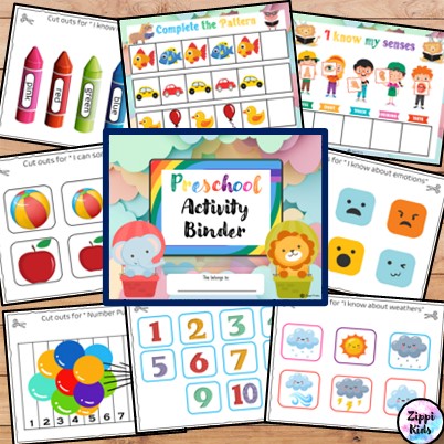 Preschool Busy Book, Toddler Activity Binder