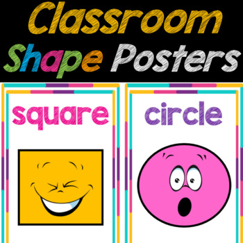 2D Shapes Posters for Classroom Decor | Shapes Chart, Back to School
