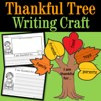 Thankful Writing Craftivity, Thankful Tree Craft, Thanksgiving