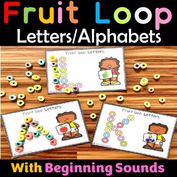 Fruit Loop Letters Activities, Morning Tubs, Alphabet Centers, Task Cards