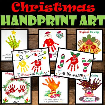 Christmas Handprint Art, Keepsake Art, Christmas Activities, Christmas Craft