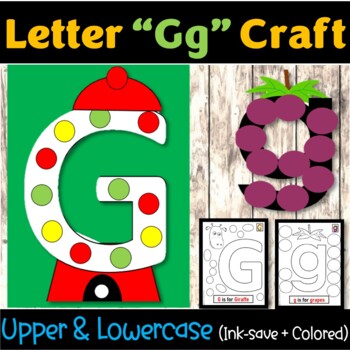 Letter "Gg" Alphabet Craft, Letter of the Week - Letter "G" Craft