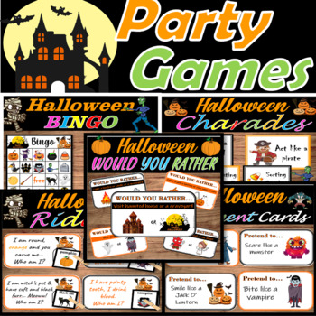 Halloween Activities - BINGO, CHARADES, RIDDLES & More! Halloween Party Games